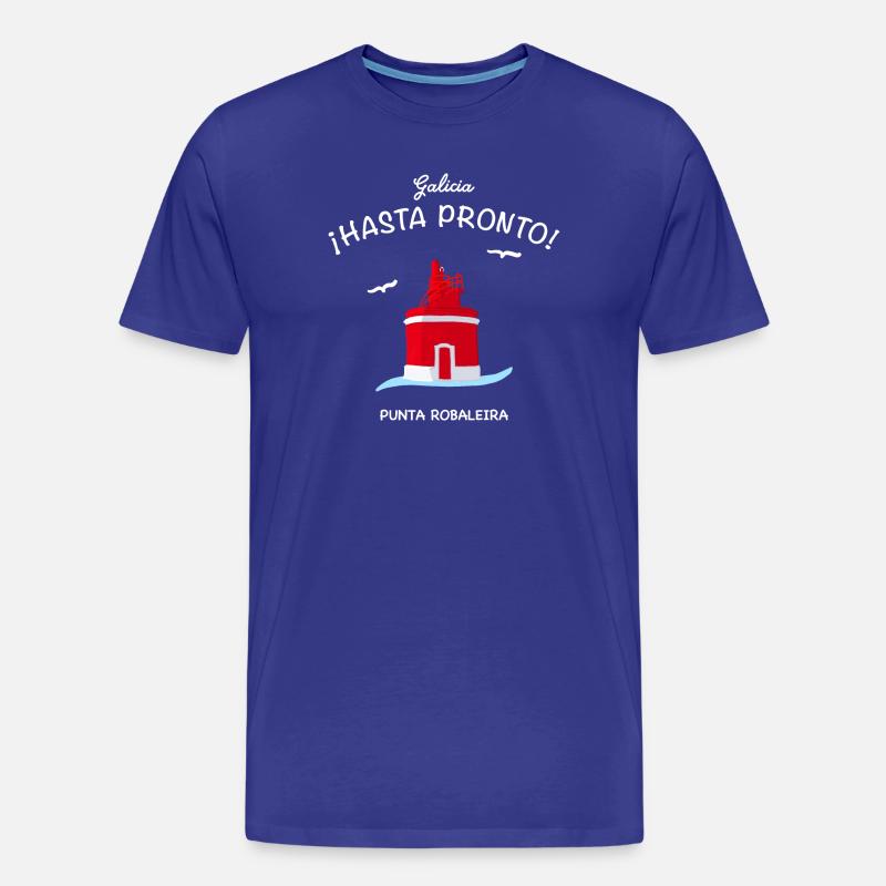 Galicien, Leuchtturm Punta Robaleira, Spanien - Männer Premium Bio T-Shirt - Königsblau