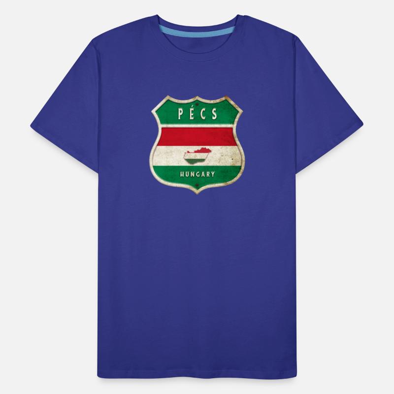 Design du drapeau de Pécs (Hongrie) T-shirt bio Premium Homme