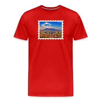 Napoli Skyline Vesuvio - Männer Premium Bio T-Shirt - Rot - Vorne - Damien (186cm)