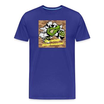 Alligator no Wall no Limit Overcome your limits - Men's Premium Organic T-Shirt - royal blue - Front - Damien (186cm)