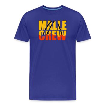 Malle - Motto - Männer Premium Bio T-Shirt - Königsblau - Vorne - Damien (186cm)