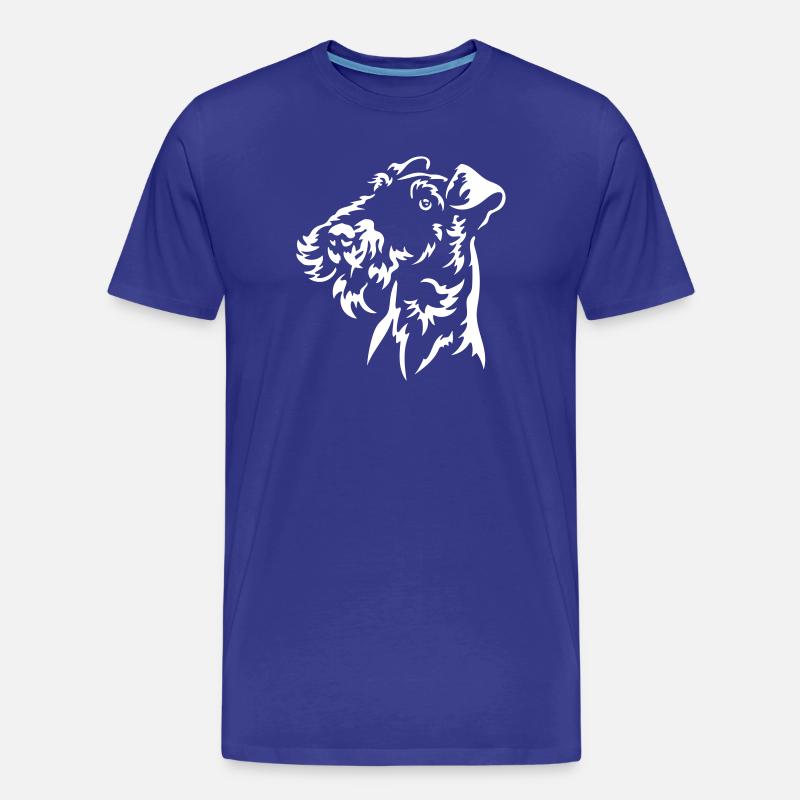 Foxterrier Kopf "Black Edition" - Männer Premium Bio T-Shirt - Königsblau