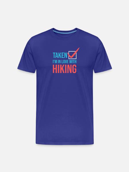 Mountains Statement Hiker Hiking - Men's Premium Organic T-Shirt - royal blue