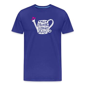 Alle Dinge wachsen mit Liebe - Männer Premium Bio T-Shirt - Königsblau - Vorne - Damien (186cm)