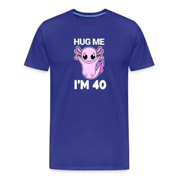 40 ans - 40 ans - câlin - T-shirt bio Premium Homme - bleu roi - Devant - Damien (186cm)