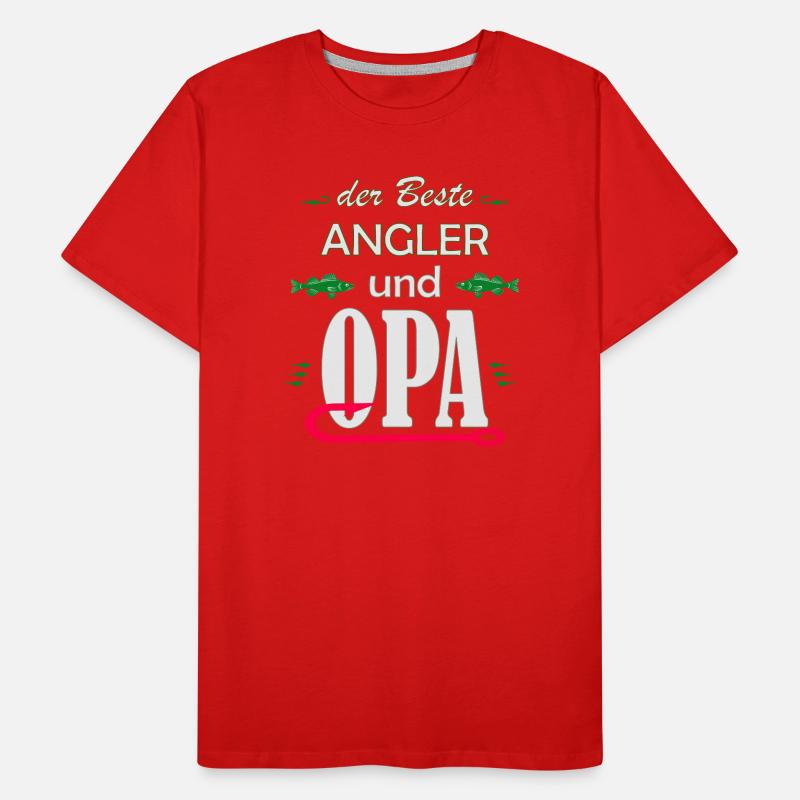 Der beste Angler und Opa Männer Premium Bio T-Shirt
