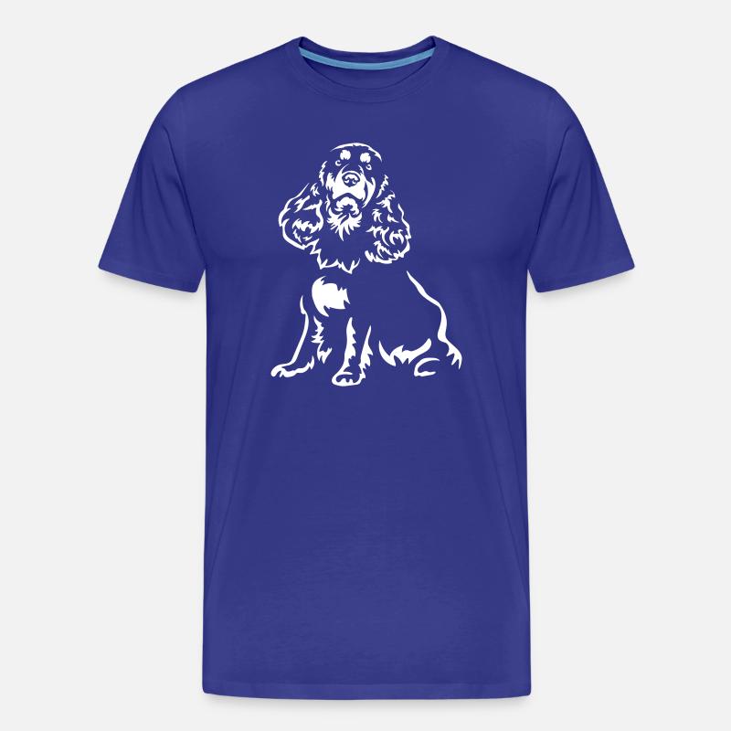Cocker Spaniel "Black Edition" - Männer Premium Bio T-Shirt - Königsblau