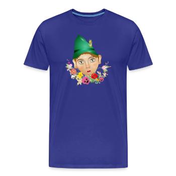 Der Seppel oder auch Seppl als Puppen Porträt - Männer Premium Bio T-Shirt - Königsblau - Vorne - Damien (186cm)