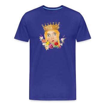 Die schöne Prinzessin als Puppen Theater Porträt - Männer Premium Bio T-Shirt - Königsblau - Vorne - Damien (186cm)
