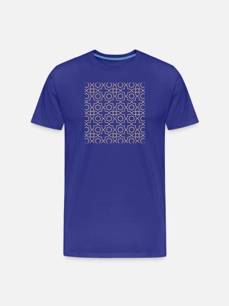 Golden Star Lattice Pattern - Men's Premium Organic T-Shirt - royal blue