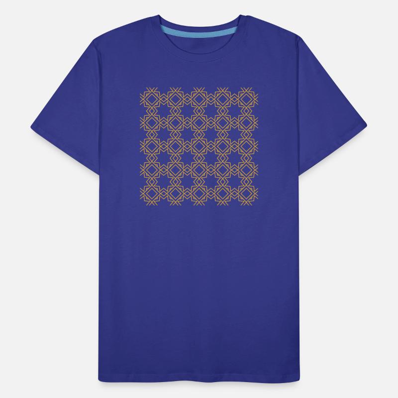 Golden arab islamic pattern Men's Premium Organic T-Shirt