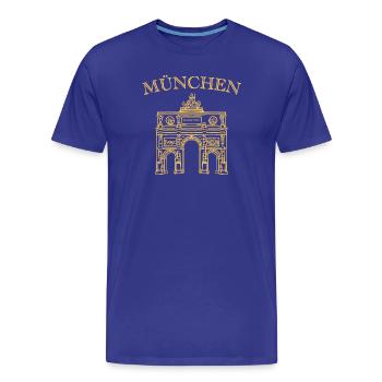 Iconic Victory Gate Munich - Men's Premium Organic T-Shirt - royal blue - Front - Damien (186cm)