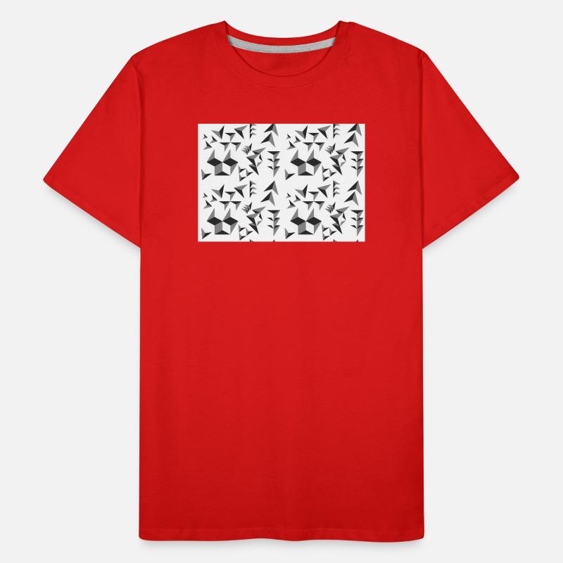 Deco pattern pyramids black and white Men's Premium Organic T-Shirt