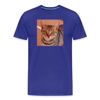 Chat chaton affiche chat carré affiche - T-shirt bio Premium Homme - bleu roi - Devant - Damien (186cm)