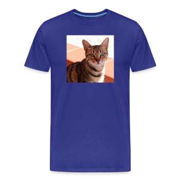 Chat chaton affiche chat carré affiche - T-shirt bio Premium Homme - bleu roi - Devant - Damien (186cm)