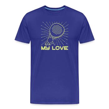 Spieler Racket Training Padel Turnier Statement - Männer Premium Bio T-Shirt - Königsblau - Vorne - Damien (186cm)