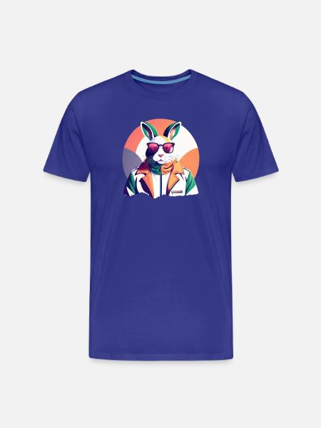 Bunny, Easter Bunny - Men's Premium Organic T-Shirt - royal blue