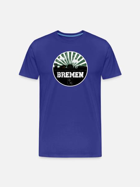 Bremen Skyline Home Game - Men's Premium Organic T-Shirt - royal blue