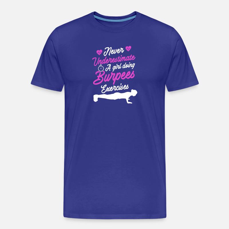 Burpees Design - Männer Premium Bio T-Shirt - Königsblau