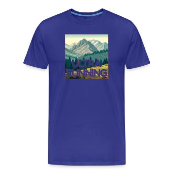 Ultra-Laufen - Männer Premium Bio T-Shirt - Königsblau - Vorne - Damien (186cm)