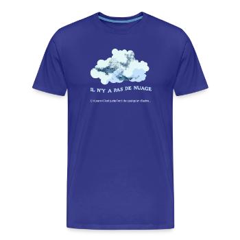 Il n'y a pas de nuage (cloud) - T-shirt bio Premium Homme - bleu roi - Devant - Damien (186cm)