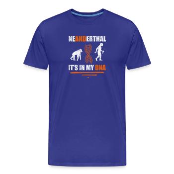 Neandertaler Es ist in meiner DNA Anthropologe - Männer Premium Bio T-Shirt - Königsblau - Vorne - Damien (186cm)