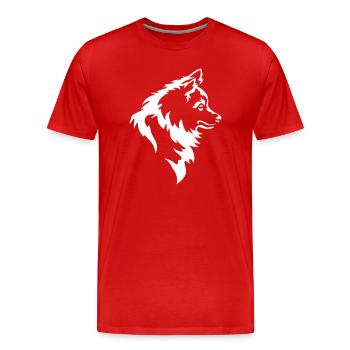 Pointed head "Black Edition" - Men's Premium Organic T-Shirt - red - Front - Damien (186cm)