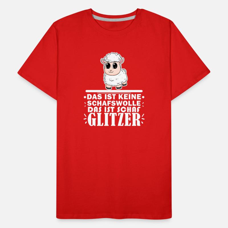 Schaf Spruch Männer Premium Bio T-Shirt
