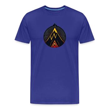 Vulkan logo - Männer Premium Bio T-Shirt - Königsblau - Vorne - Damien (186cm)