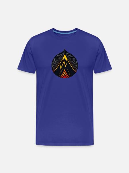 Vulkan logo - Männer Premium Bio T-Shirt - Königsblau