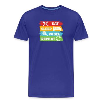 Padel Team Player Padel Racket Sport Statement - Men's Premium Organic T-Shirt - royal blue - Front - Damien (186cm)