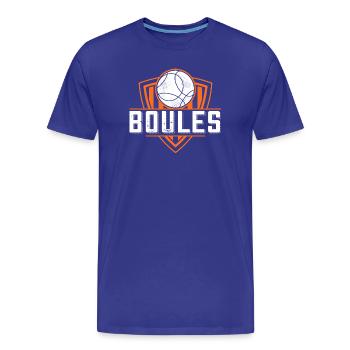 Boule boule boules pour bouler pétanque - T-shirt bio Premium Homme - bleu roi - Devant - Damien (186cm)