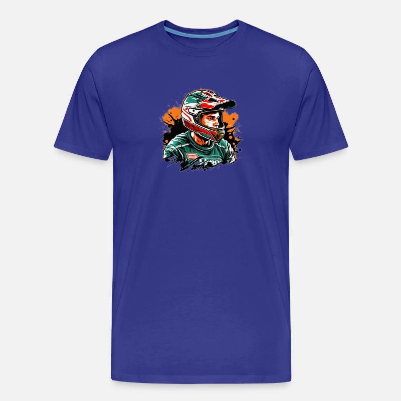 Rennfahrer Farbexplosion - Männer Premium Bio T-Shirt - Königsblau