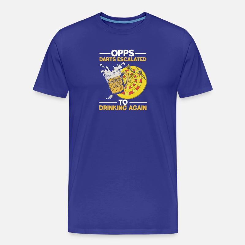 Dart Bier Kneipen Design - Männer Premium Bio T-Shirt - Königsblau