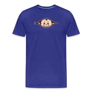 Grossesse Grossesse Ventre de bébé Mère Famille - T-shirt bio Premium Homme - bleu roi - Devant - Damien (186cm)