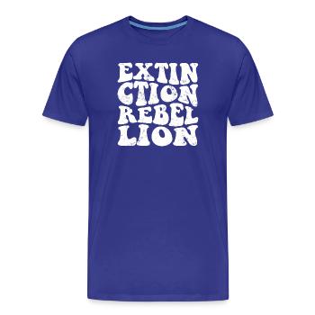 Extinction Rebellion Retro weiss - Männer Premium Bio T-Shirt - Königsblau - Vorne - Damien (186cm)