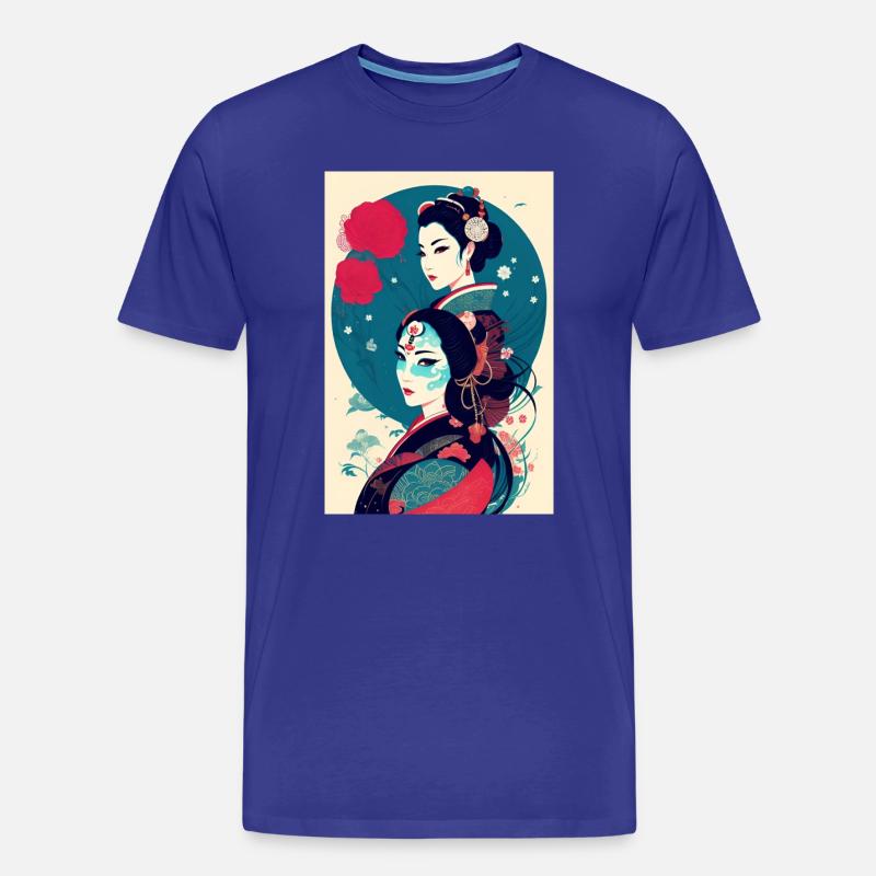 Geisha - Männer Premium Bio T-Shirt - Königsblau