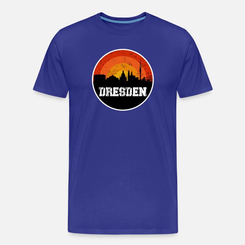 Dresden Skyline - Männer Premium Bio T-Shirt - Königsblau