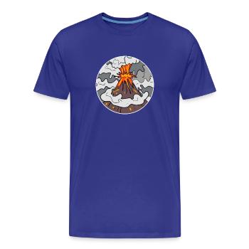 Vulkan Berg Kreis Berge Vulkane - Männer Premium Bio T-Shirt - Königsblau - Vorne - Damien (186cm)