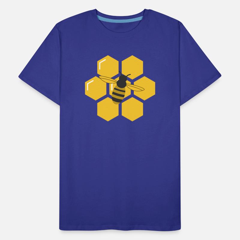 Biene und Waben Männer Premium Bio T-Shirt