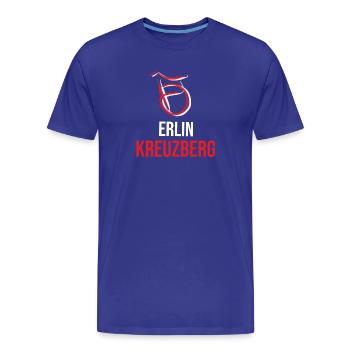 Berlin Kreuzberg Sweat à capuche - T-shirt bio Premium Homme - bleu roi - Devant - Damien (186cm)