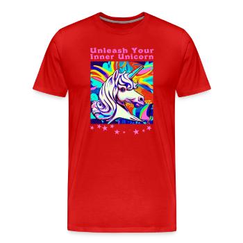 Chemise magique pour les rêveurs - T-shirt bio Premium Homme - rouge - Devant - Damien (186cm)