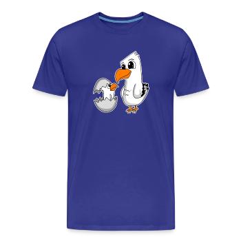 Famille de mouettes - mouette avec bébé - T-shirt bio Premium Homme - bleu roi - Devant - Damien (186cm)