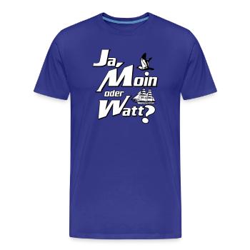 Yes, Moin or Watt? - Men's Premium Organic T-Shirt - royal blue - Front - Damien (186cm)