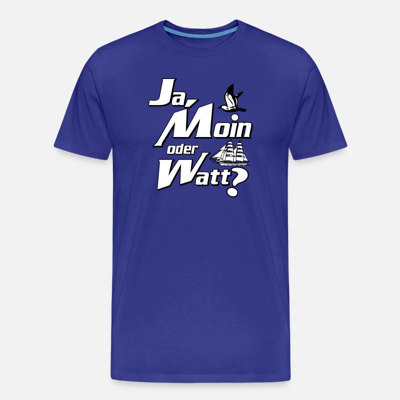 Ja Moin oder Watt? - Männer Premium Bio T-Shirt - Königsblau