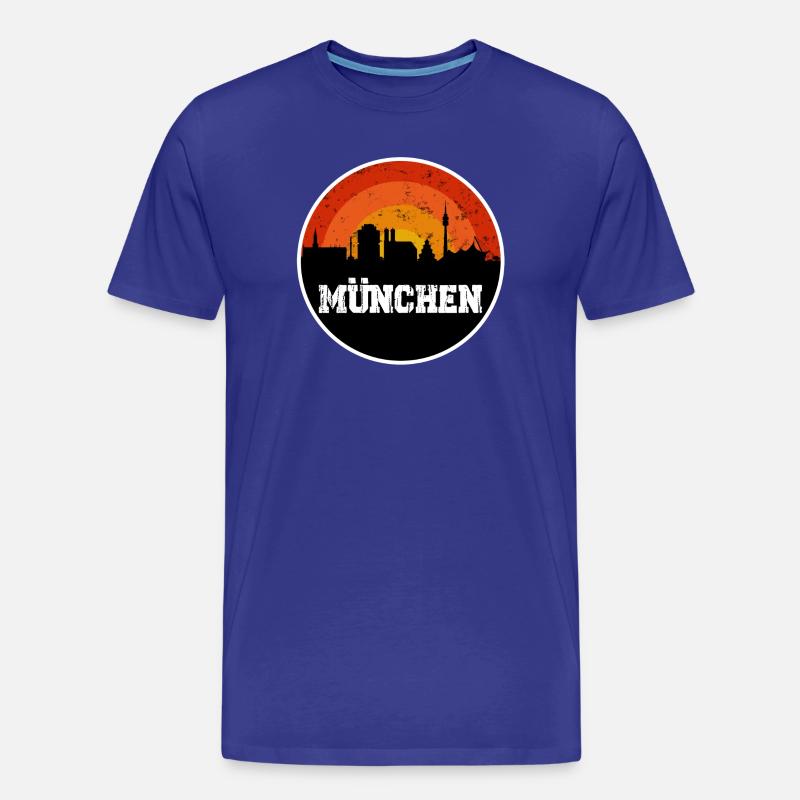 München Skyline Original - Männer Premium Bio T-Shirt - Königsblau