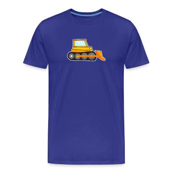Pelle hydraulique de chantier Pilote de pelle - T-shirt bio Premium Homme - bleu roi - Devant - Damien (186cm)