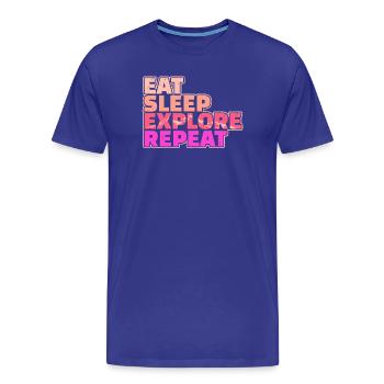 Déclaration de randonnée alpiniste - T-shirt bio Premium Homme - bleu roi - Devant - Damien (186cm)