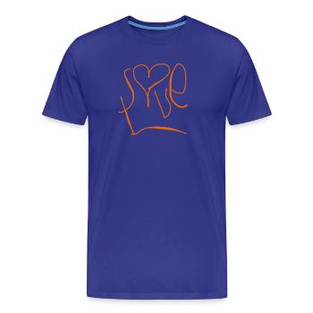 Abstrakte Liebe - Abstract Love - Amour abstract - Men's Premium Organic T-Shirt - royal blue - Front - Damien (186cm)