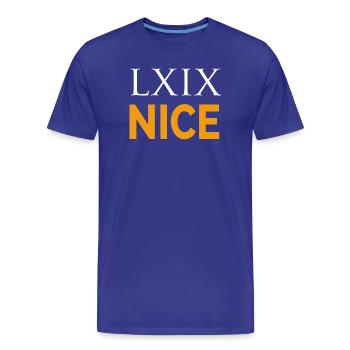 LXIX auf Latein - Männer Premium Bio T-Shirt - Königsblau - Vorne - Damien (186cm)